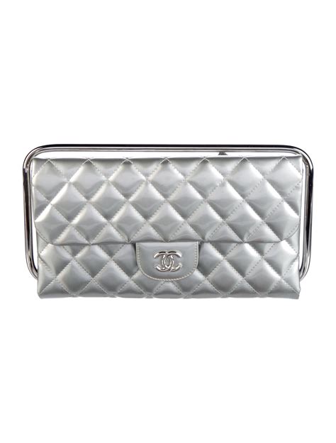 buy chanel silver clutch|Chanel evening clutch.